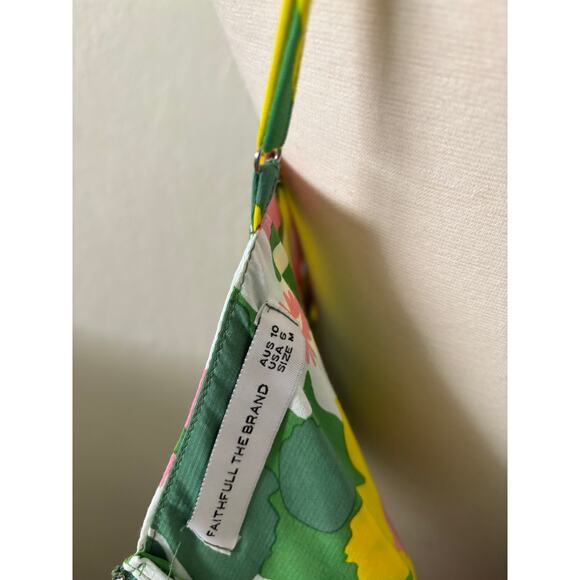 Faithfull the Brand Shayna Midi Dress Size M US 6 La Palma Green Floral Print - Picture 9 of 9